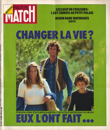 Paris-Match 19 mai 1973, Jacques Massacrier part avec sa famille pour changer de vie