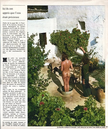 Paris-Match 19 mai 1973, Jacques Massacrier part avec sa famille pour changer de vie