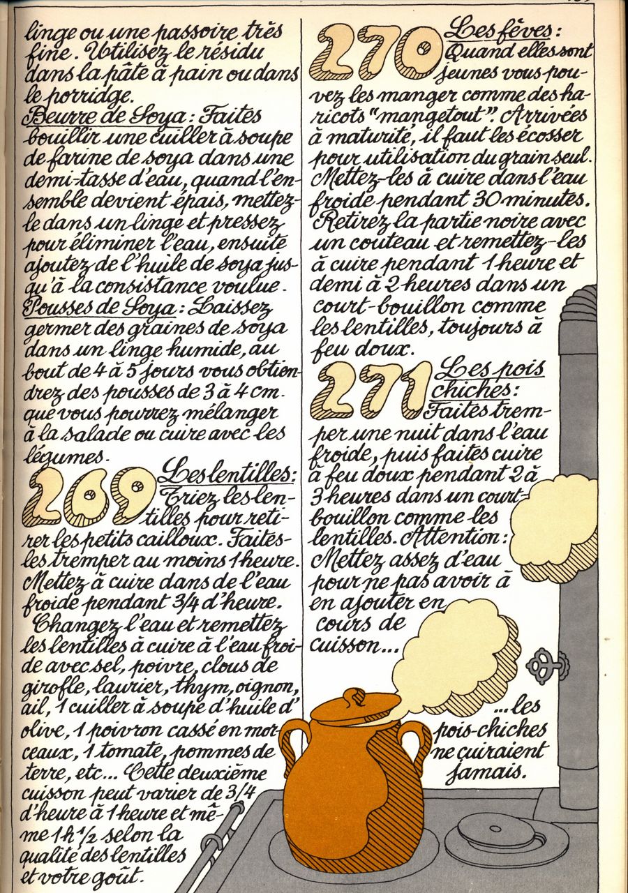 269 - les lentilles - 270 - les fèves - 271 - les pois chiches